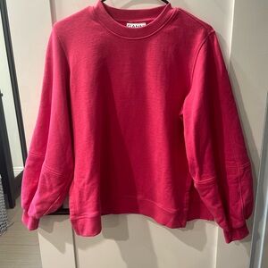 Ganni Pink Crew Neck Sweatshirt